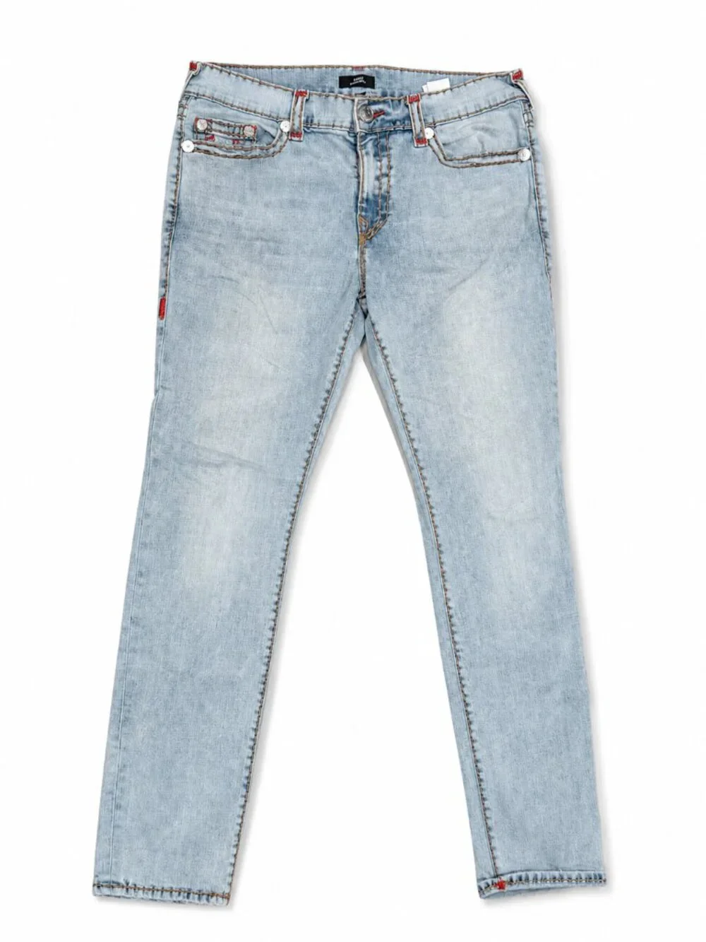 True Religion Jeans Rocco Relaxed Skinny Men's Size 36x32 Light Wash Blue